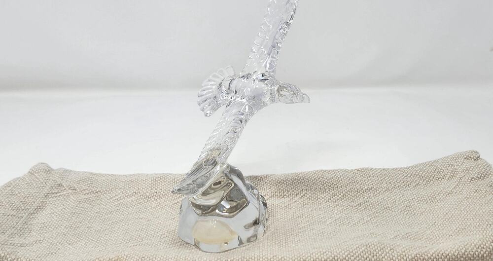 Vintage Wonders of the Wild Crystal Eagle Figurine | German Sculpture